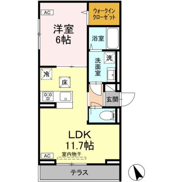 相模原市中央区相模原のアパートの間取り