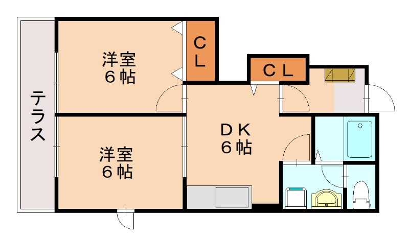 【糟屋郡須惠町大字須惠のアパートの間取り】