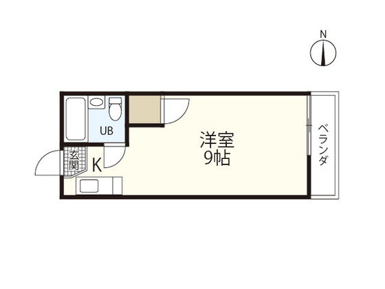 広島市安佐南区川内のアパートの間取り