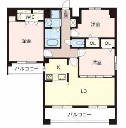 姫路市紺屋町のマンションの間取り