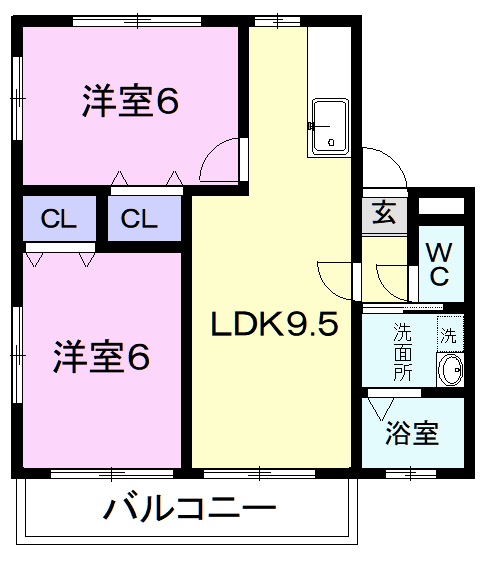 メゾンド前田Bの間取り