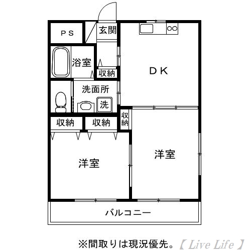 デュアルカーサ横町の間取り