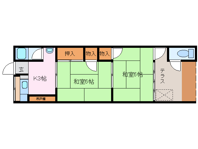 伊勢市宮町のマンションの間取り