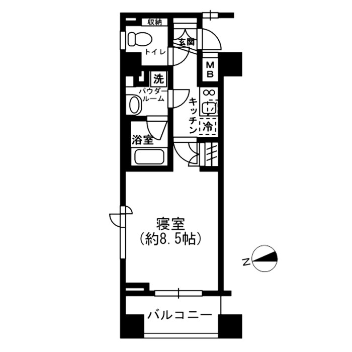 レジディア四谷三丁目の間取り