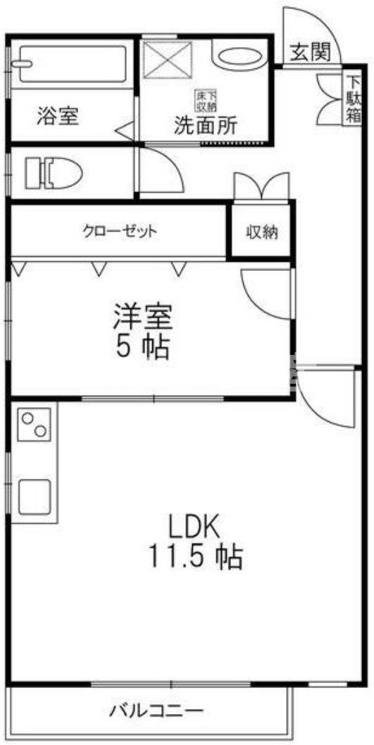 綾瀬市寺尾北のアパートの間取り