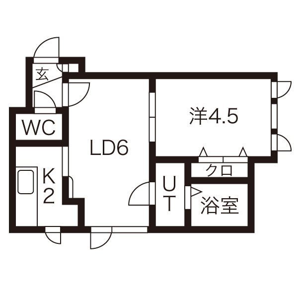 札幌市豊平区美園十一条のアパートの間取り