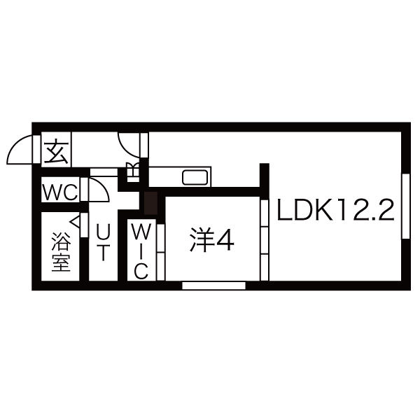 札幌市中央区南十二条西のマンションの間取り