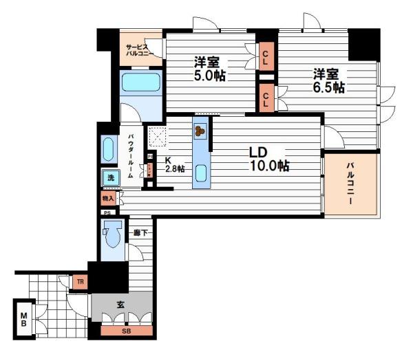 ブランズタワー谷町四丁目の間取り