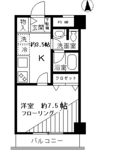 渋谷区初台のマンションの間取り