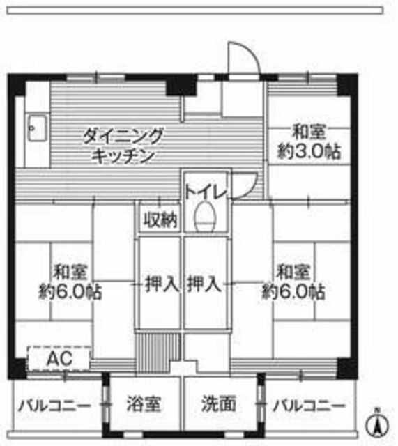 八王子市小比企町のアパートの間取り