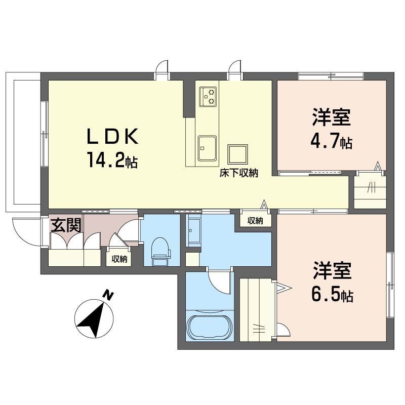 【国分寺市西町のアパートの間取り】