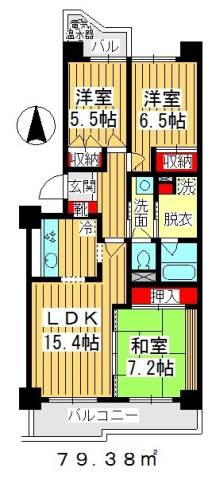 板橋区坂下のマンションの間取り