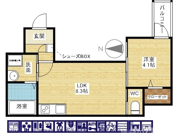 大阪市淀川区田川のアパートの間取り