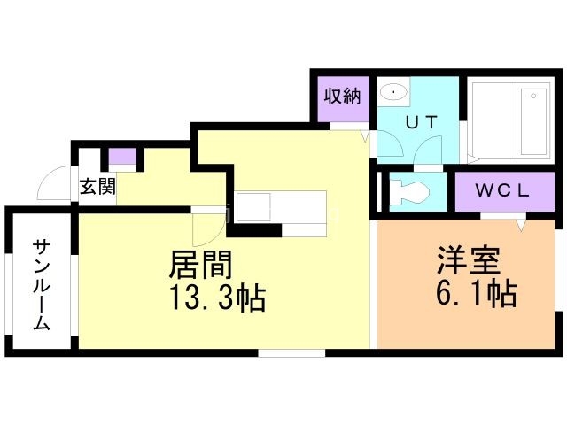 滝沢市鵜飼大緩のアパートの間取り