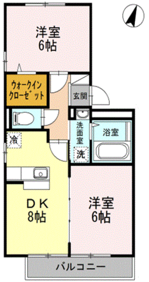 クリオコートＢ棟の間取り