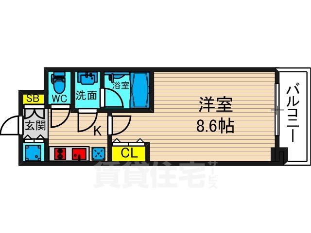 スワンズシティ堂島川の間取り