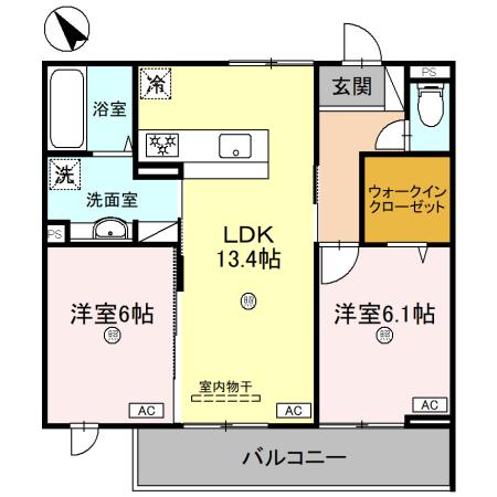 守山市勝部のアパートの間取り