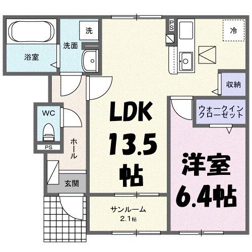 春日部市備後東のアパートの間取り