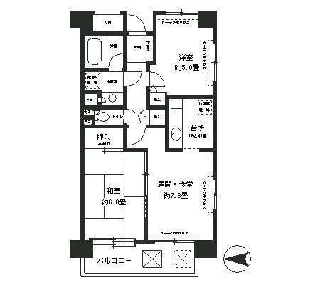 川崎市幸区南幸町のマンションの間取り