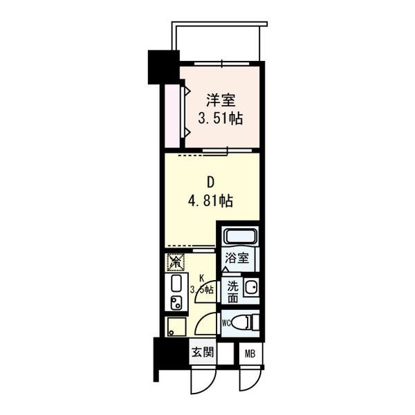 吹田市南吹田のマンションの間取り