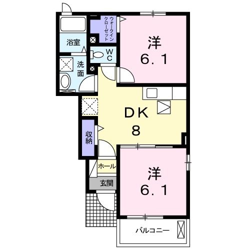 アクアルーチェ　牛津IVの間取り