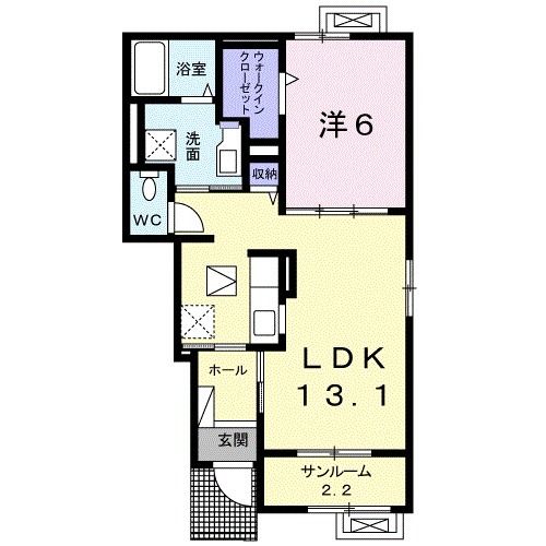 金沢市粟崎町のアパートの間取り