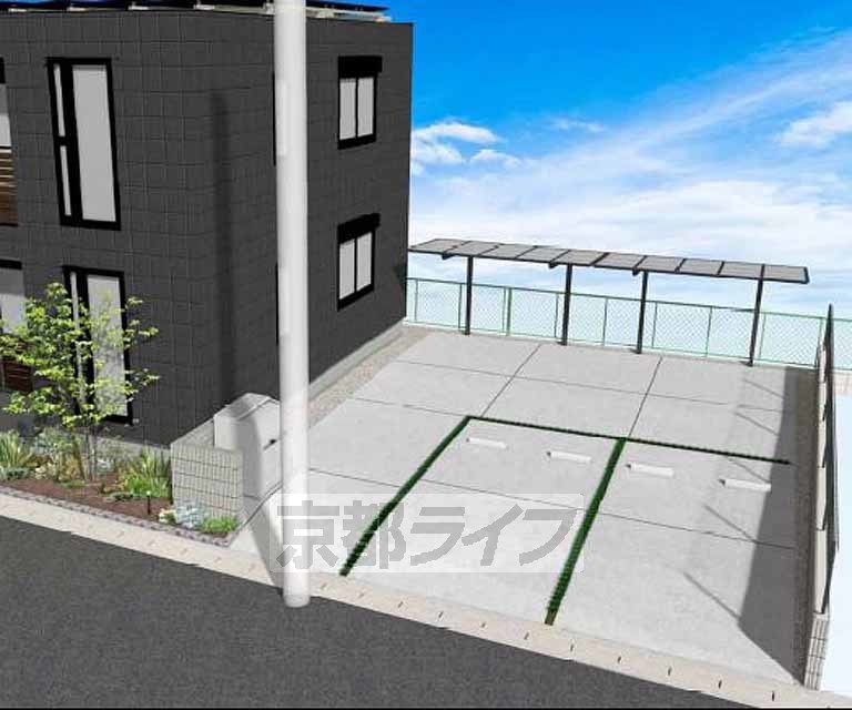 駐車場　完成予想図（イメージパース）