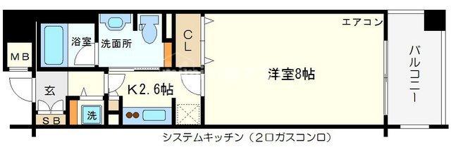 地下鉄中央線 阿波座駅 徒歩5分 11階建 築19年の間取り写真