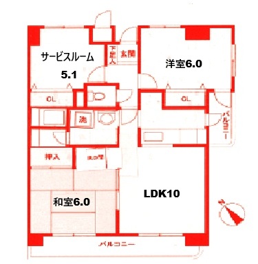 カールトンプラザ川崎の間取り写真