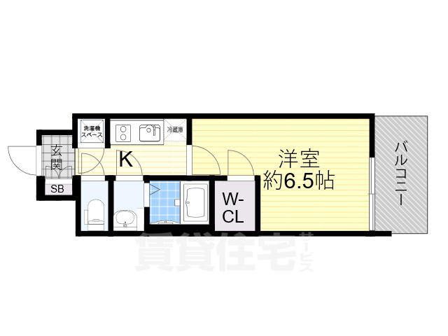 ＪＲ東海道本線 塚本駅 徒歩6分 6階建 築4年の間取り写真
