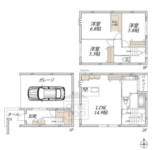 HEBEL 白空堀の間取り写真