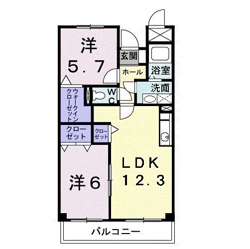 【日立市本宮町のマンションの間取り】