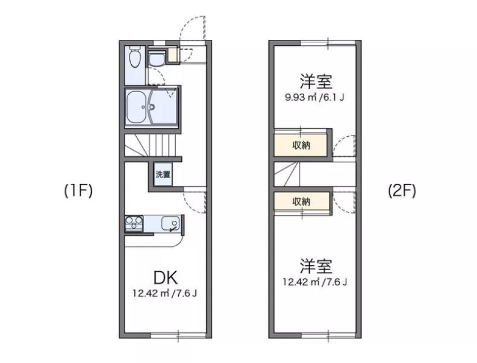 松山市愛光町のアパートの間取り