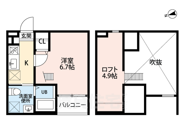 名古屋市中川区荒江町のアパートの間取り