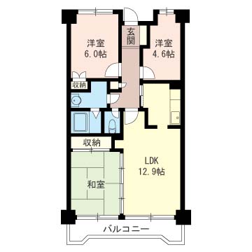 西鶴間ホームズの間取り