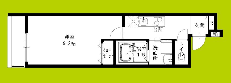 フジパレス北野田I番館の間取り