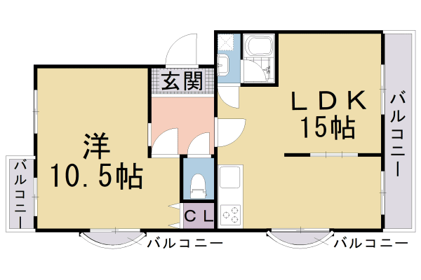 エメラルドマンション十条大宮の間取り