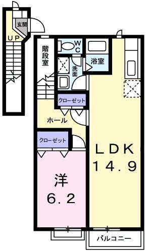 日立市滑川町のアパートの間取り