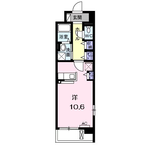 大垣市中ノ江のマンションの間取り