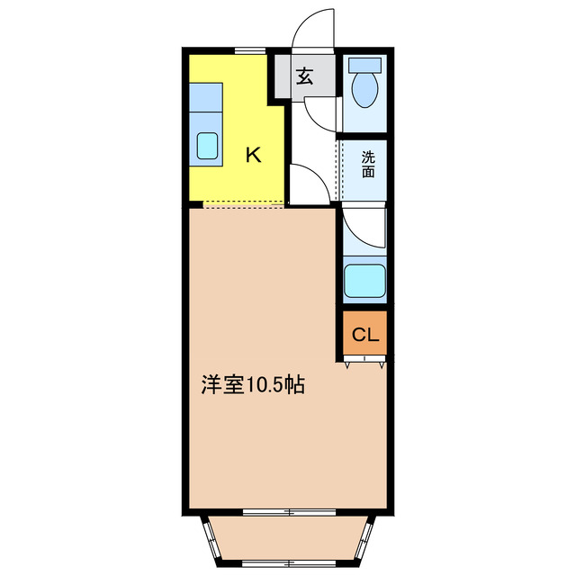 岐阜市市橋のアパートの間取り