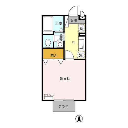 サンモール・エス　清水町賃貸アパートの間取り