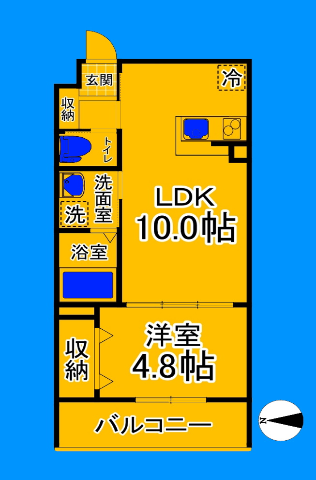 堺市堺区北庄町のアパートの間取り