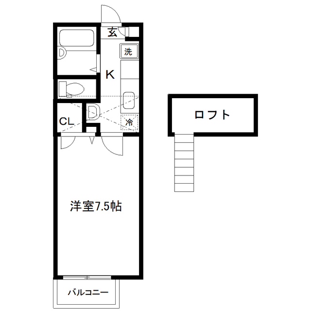 ロングラン千代田町Ａ棟の間取り