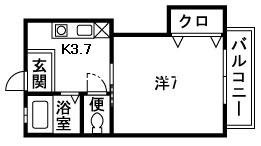 鎌倉市津西のアパートの間取り