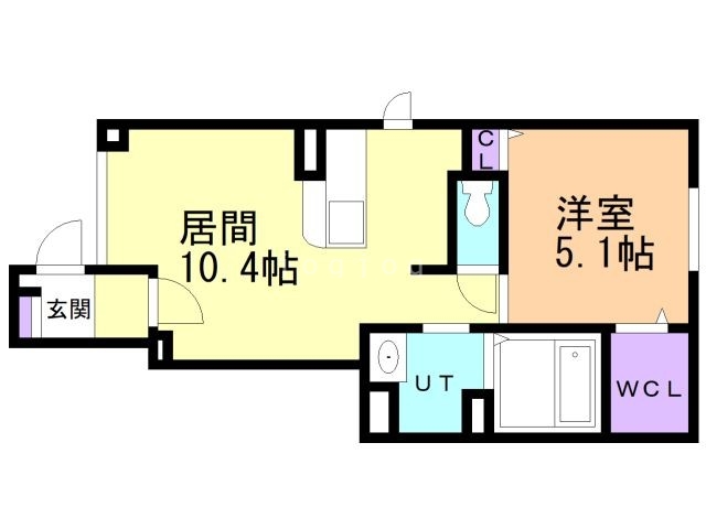 砂川市吉野三条南のアパートの間取り