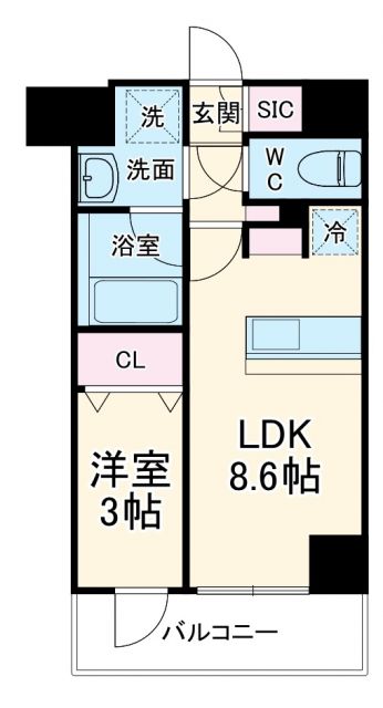 エステムプラザ横濱関内の間取り