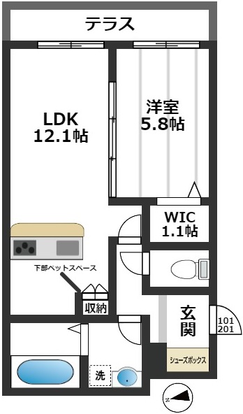 プレザント上板橋の間取り