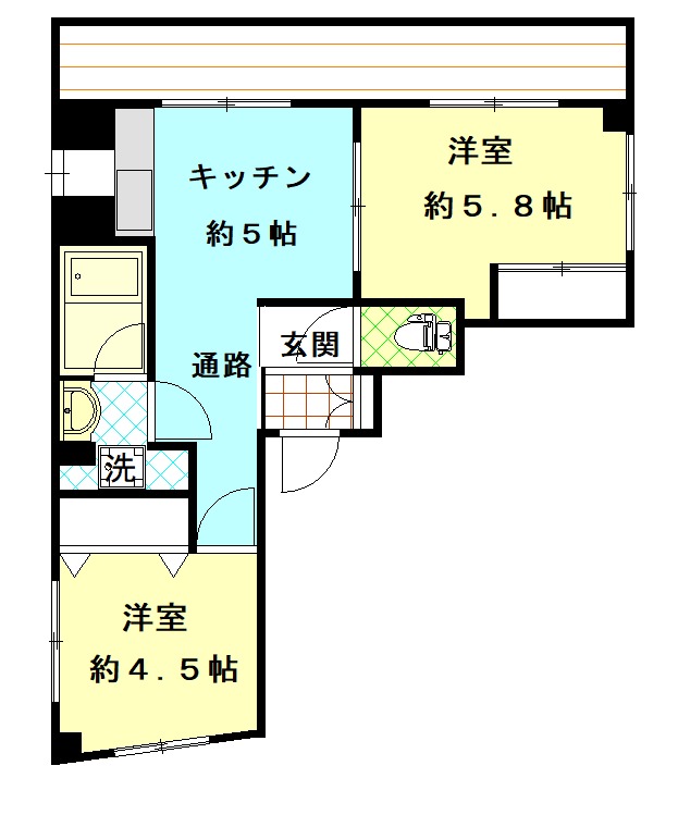 カシマハイツの間取り