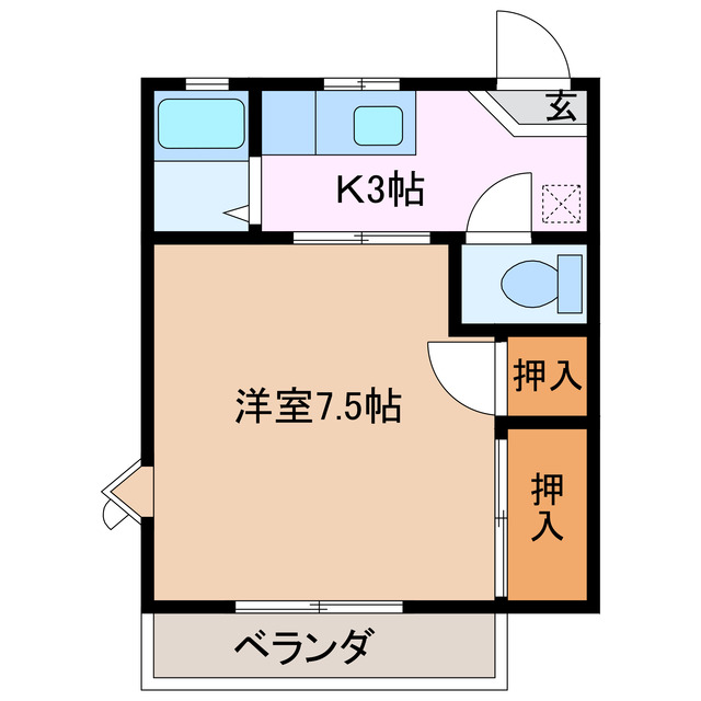 サンライト下津　Ａ棟の間取り