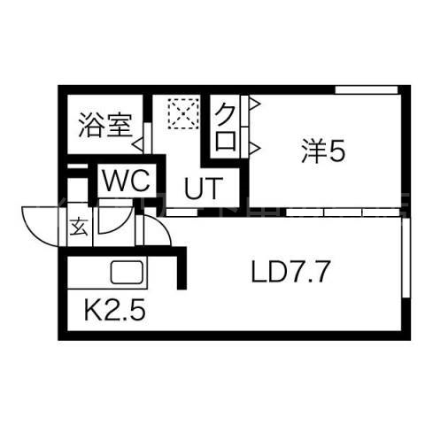 札幌市白石区菊水五条のマンションの間取り